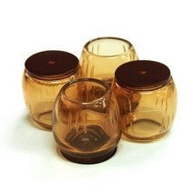 디앤데코 바닥 소음방지 불소수지 의자발커버 원형 직경 25mm 4P 구성 완제품 1개