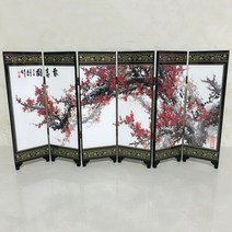공간분리 가림막 파티션 가벽 인테리어 48x24cm 미니 접이식 스크린 중국 스타일 홈, 협력사