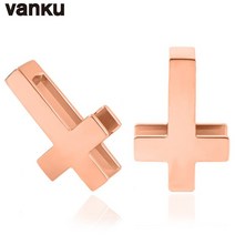 리머 Vanku 10Pcs 귀 플러그 터널 귀걸이 Cilp 크로스 무게 확장 리머 Oreja Dilataciones 펑크 피어싱, 04 rose gold_02 19mm