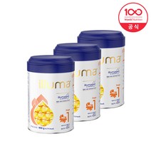 일루마 원통형 분유 1단계 3통 세트, 3개, 900g