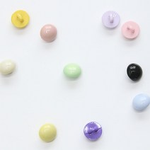 5개) 11mm 플라스틱 유광 콩단추 10color C0, 보라