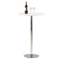 티테이블 높은 스탠딩 입식원형 회의용탁자 TB710G, 직경600 화이트