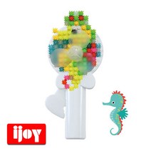 이지피아 툭툭블럭 손선풍기 만들기(해마) 블럭 교구 미니블럭