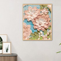 DIY 유화그리기 색칠도안 문화생활 어른색칠공부 직장인취미미술 명화 성인 취미 색칠하기 물감 방법 기초, 60x75, d5927, diy유화세트+원목액자