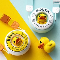 PYHO B-DUCK 목걸이 선풍기 휴대용 충전식 날개없는 안잔한 캐릭터 미니냉풍기, 옐로우