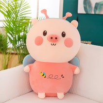 돼지인형 돼지쿠션 애착인형, 핑크, 35cm