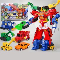 JL 헬로 카봇 하이퍼빌디언 변신 로봇 6단 합체 장난감 세트 6in1