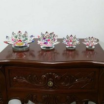 ileum쇼핑^^m연꽃크리스탈4p세트소품 인테리어액자 장식 장식품medi^^, ab^선택없는