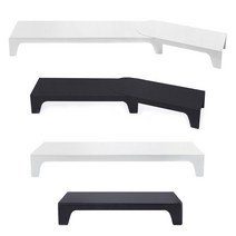 컴퓨터 듀얼 모니터 받침대 스탠드 트레이 와이드 모니터선반 다이, 500+확장부품 화이트