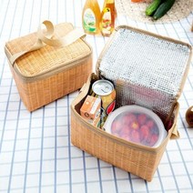 등나무 무늬 피크닉 직장인 점심 도시락 보냉백 가방, 등나무피크닉가방