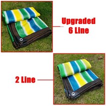 렉산2t 차양 캐노피 차고컬러 스트라이프 HDPE 양산 그물 발코니 지붕 캐노피 정원 태양 대피소 야외 차고, 01 Stripe 2 Line_14 1.5x6m