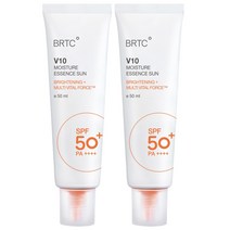 BRTC V10 UV 모이스처 에센스 선크림 50ml SPF50+ PA++++, 2개