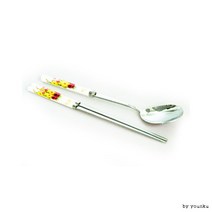 세라믹성인장미수저세트/숟가락/젓가락/포크/데일리 가벼운 경량 품질좋은 초특가, 상세페이지 참조, 상세페이지 참조