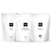 가성비가 브랜드다 베이킹소다+과탄산소다+구연산 천연세제 1kg x 3개(지퍼백), 단품