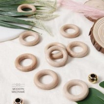마크라메화분걸이 너도밤나무 나무고리 4cm 5cm 마크라메 재료 모던마크라메 마크라메월행잉 마크라메화분걸이 마크라메DIY 목봉