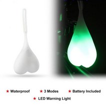 자전거후미등 라이트 전조등 자전거 후면 테일 LED 실리콘 사이클링 하트 볼 에그 램프 액세서리, green