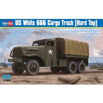 Hobby Boss US 화이트 666 카고 하드 탑 모델 키트, 한개옵션0