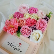 수비니샵 비누꽃 용돈박스 플라워박스 환갑 어버이날 용돈이벤트 반전용돈박스 돈티슈, 대형핑크