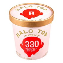 헤일로탑 딸기 아이스크림 (냉동), 3개, 473ml