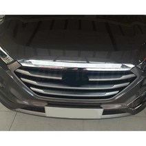 현대 투싼 2015 - 2020 용 ABS 도금 크롬 프론트 전면 후드 보닛 그릴 립 몰딩 커버 트림 바 장식 메쉬 1PC, 한개옵션0