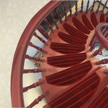 계단 미끄럼 방지 스티커 패드 카페트 세트 트레드 직사각형 러그 매트 패드 카펫, 버건디 줄무늬, 80cmx24cmx3cm, 부르고뉴 줄무늬