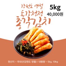 동강청정김치 강원도 영월 총각김치 5kg