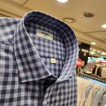 레노마 SH04 F/W 고퀄리티 면혼방 CVC 멜란 깅엄 헤링본 체크 슬림핏 셔츠 RMFSLP-140-BU-55 (9153099)