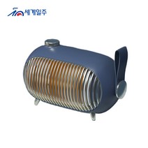 세계일주 캠핑 사무실 탁상용 3 단 미니 PTC 온풍기, 블루