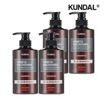 쿤달 허니 앤 마카다미아 네이처 샴푸 라비앙로즈 500ml x4개, 단품