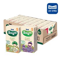 매일유업 요미요미 유기농 주스, 보라당근포도+야채믹스, 125ml, 24개