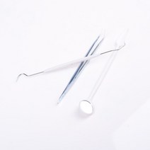 치아 구강 거울 치경 3 개 치과 악기 키트 청소 도구 입 프로브 후크 핀셋 세트 준비