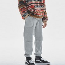 피버41 밴딩 자수 조거 면 팬츠 NEEDLE WORK SWEAT PANT