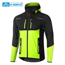 INBIKE 스포츠 재킷 반사 스트라이프 폴라 플리스 안감 방수 및 방풍 대용량 포켓 축열 사이클링 윈드 브레이커 재킷 WJ607