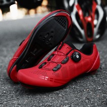 TABOLU 로드바이크 MTB 입문용 클릿슈즈 평페달슈즈 자전거신발, 42, 레드(로드클릿)