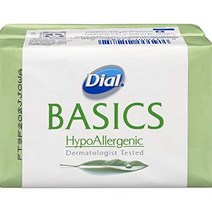 Dial Basics Hypoallergenic Bar Soap 다이알 베이직 하이포알러제닉 비누 2개입 6.4oz(181g), 1개