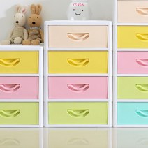 (무배)아이방 장난감 교구보관용 4단 유아수납장(8종) 앤티크 고급 침대 옷, 카멜레온 화이트 4단