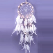 고급스러운 LED 드림캐쳐 50CM~65CM 인테리어 소품, 05.연보라캔디LED