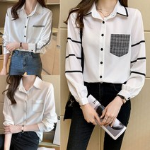 Joyce shop 오래달리기 블라우스 모음 포켓 봄 여름 쉬폰 리본 레이스 프릴 화이트 기본 세련된 카라 캐주얼 정장 빅사이즈 의류 패션 하객 오피스 여신 룩 블라우스 셔츠