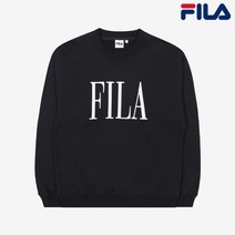 휠라 세르프 로고 맨투맨 FS2POB4107X BLK