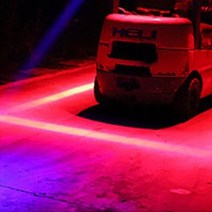 지게차 안전빔 LED 라인 램프 레이저빔 라인이 더욱 선명해진 후방 사이드등 150mm, 원형 자석판만 구매시