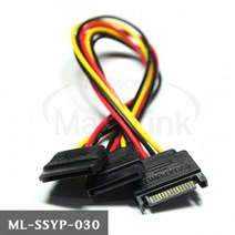마하링크 ML-SSYP-030 SATA-SATA 전원 Y 케이블 30CM, 선택없음