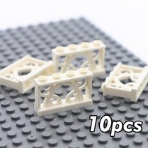 산업용 사다리 도시 친구 집 MOC 부품 울타리 계단 사다리 게이트 빌딩 블록 도어 창 인물 성 정원 벽돌 장, 34 10 white