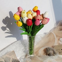 메니폭스 튤립 조화 11색상, (그라데)버터옐로우, 1송이