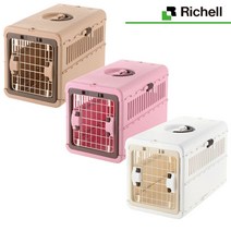 Richell 리첼 캠핑 접이식 켄넬 애견 강아지 고양이 이동장, 핑크