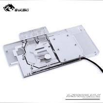그래픽카드 BYKSKI-풀 커버 그래픽 카드 블록 사파이어 니트로 + Radeon RX 570 / 580 590 8GB GDDR5 (112, 01 No Light