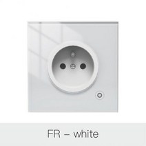 보일러 온도조절기 각방 난방 Moes ZigBee 스마트 벽 소켓 유리 패널 전원 모니터 투야 무선 제어 메쉬 타, 01 White_01 FR, 01 White