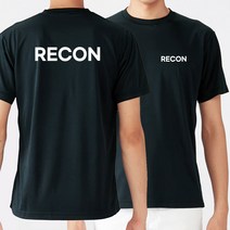 커스텀 라운드 반팔 RECON 화이트 쿨 티셔츠 길단 유니폼 제작 굿즈 주문