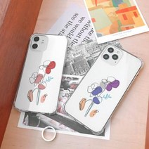 아칸케이스 drawing flower 방탄케이스 갤럭시S10E:레드, 갤럭시S10E, 레드