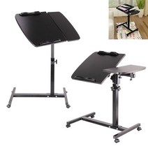 높이조절책상 높낮이조절 스탠딩 책상 조정 가능한 휴대용 노트북 레이지 테이블 스탠드 무릎 소파 침대 PC, 01 Black