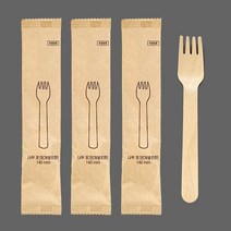 [소행섬] 피크닉 우드 포크 140 (개별), 100ea, 100개
